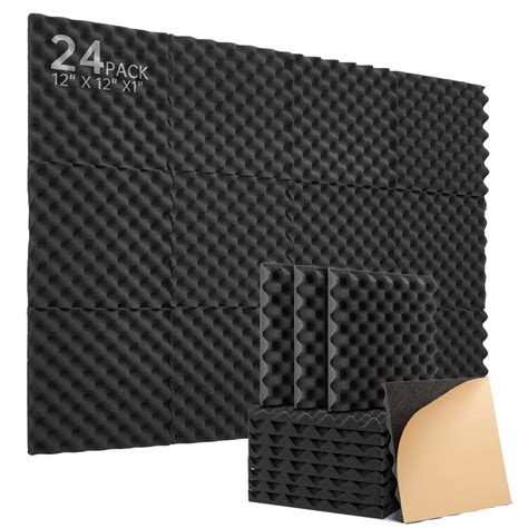 Kuchoow 48 Pack Sound Proof Foam Panels For Walls 2 X 12 X 12