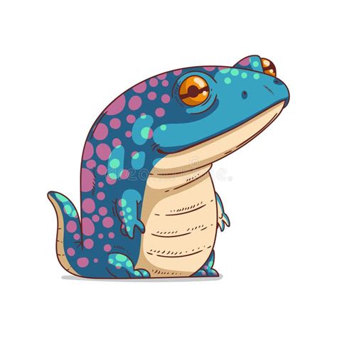 A Newt, Isolated Vector Illustration. Cute Cartoon Picture of a ...