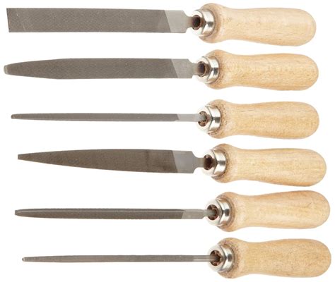 Pferd 6 Piece Hand File Set With Wood Handles American Pattern