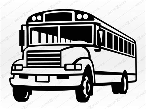 School Bus Vector Silhouette, SVG, Education, Bus Cutting File