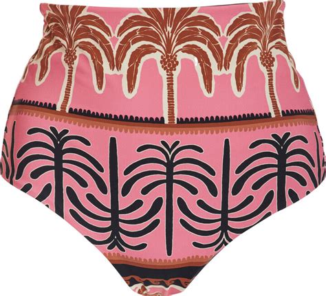 Johanna Ortiz Serengeti Pink Mahaba High Waisted Bikini Bottom