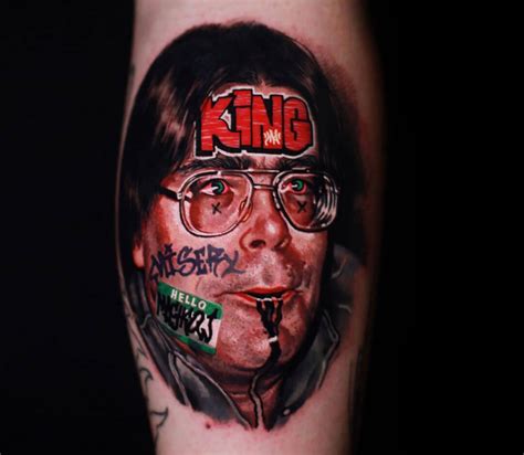 Stephen King Tattoo By Mashkow Tattoo Photo