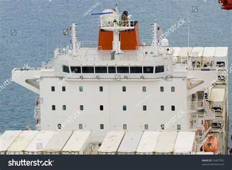 The Bridge Of A Large Container Ship Stock Photo 55407352 : Shutterstock