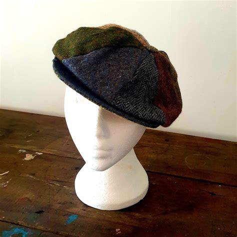 Vintage Wool Tweed Flat Cap Etsy