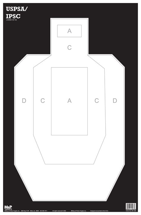 All Weather USPSA IPSC 001 AW Military Police Targets Inc 833