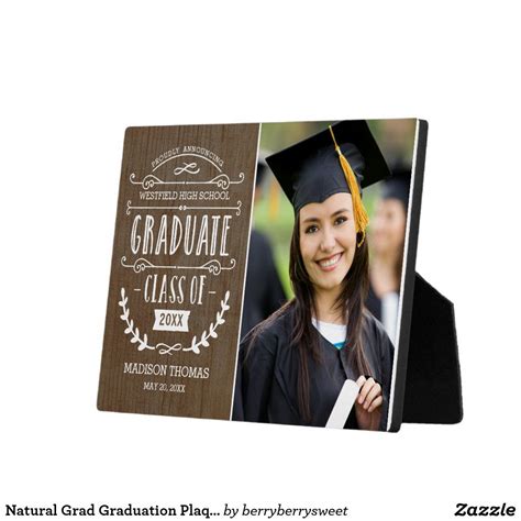 Natural Grad Graduation Plaque | Zazzle | Display plaques, Plaque ...