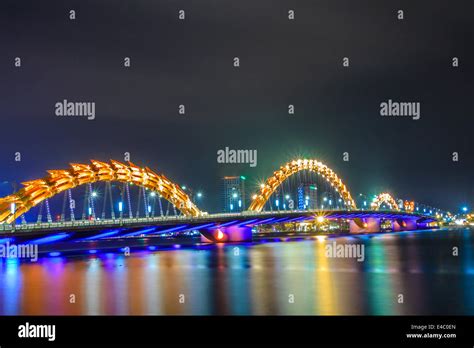 Night bridge at Da nang, Vietnam Stock Photo - Alamy