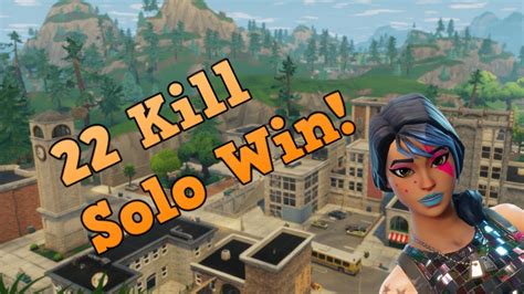 22 Kill Solo Win Console Fortnite Battle Royale Youtube