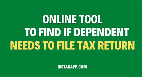 Dependent Tax Filing Calculator Internal Revenue Code Simplified For 2022 And 2023