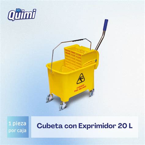 Cubeta Con Exprimidor 20 L Oval Mr Quimi Central De Abastos