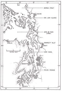 Puget Sound Map | Sound map, Puget sound, Puget