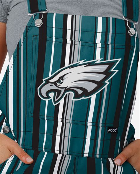 Philadelphia Eagles Womens Hyper Stripe Bib Overalls Foco