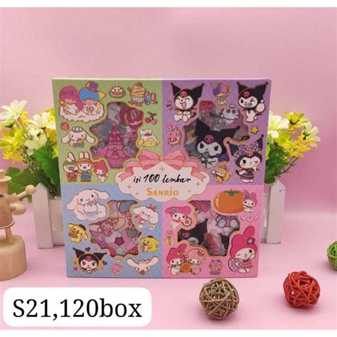 Jual Sticker Lucu 2D Sanrio Karakter Kuromi Dan Melody Isi 100 Lembar