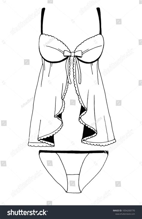 Sketch Sexy Lingerie Vector Illustration Black Stock Vector Royalty Free 1054200770 Shutterstock