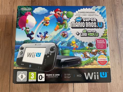 Wii U Konsole Schwarz Gb Mario Luigi Premium Pack Kaufen Auf