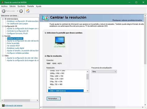 No es posible cambiar la resolución de pantalla cómo solucionarlo