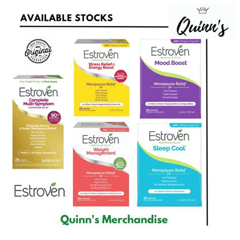Estroven Menopause Relief Caplets For Hot Flashes Night Sweats Mood Sleeplessness Lazada PH