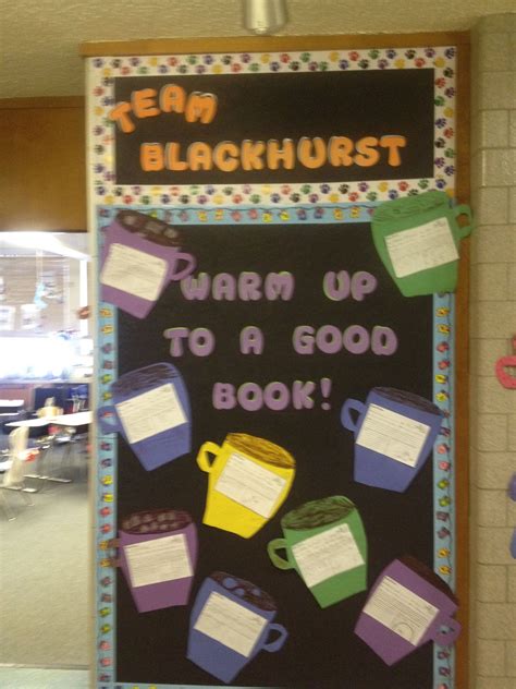 Warm Up To A Good Book Synthesizing Winter Bulletin Board Third Grade