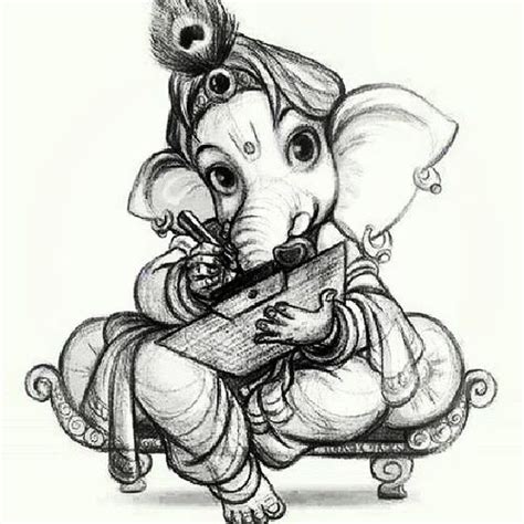 Lord Ganesha Pencil Sketch