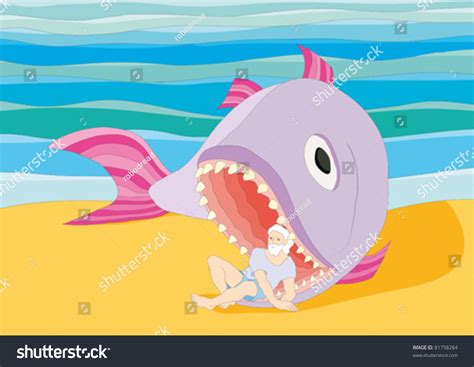 Prophet Jonah Whale Character Narrated Bible Stock Vector Royalty Free 81758284 Shutterstock