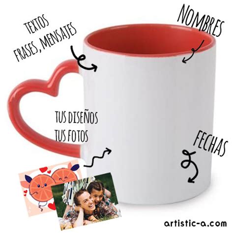 Taza Asa En Forma De Coraz N Personalizada