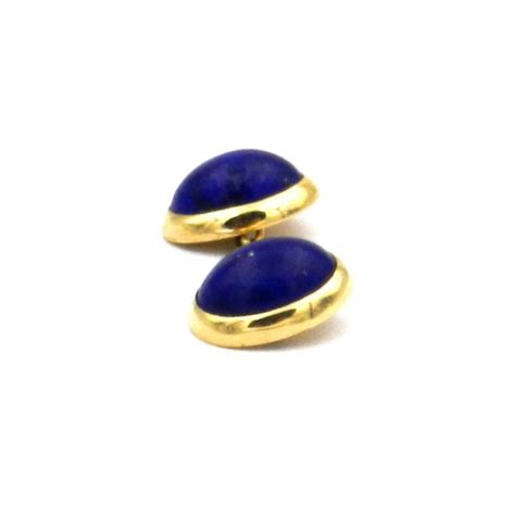 Goldene Manschettenkn Pfe Mit Lapislazuli Cabochons