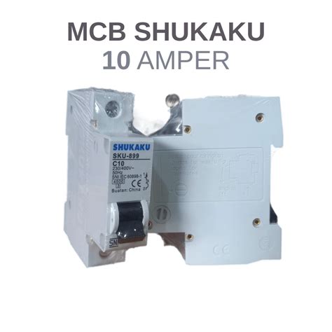 Jual MCB 10A SHUKAKU MCB 10 AMPERE SAKLAR LISTRIK 1 PHASE MCB SHUKAKU