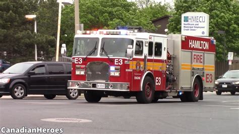 HFD HORN Hamilton Fire Engine 3 Responding Loud W Engine 2 To A