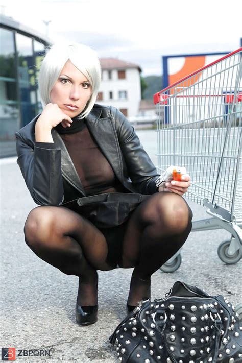 Supermarket Ash Blonde In Watch Through Top ZB Porn