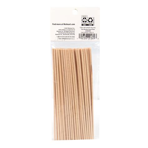 Hello Hobby Wood Dowels 50 Pack