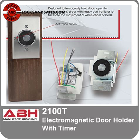 Abh 2100 Electromagnetic Door Holder Recessed Wall Mount