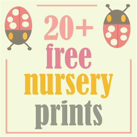 More than 20 free nursery printables - kids room printables - links ...