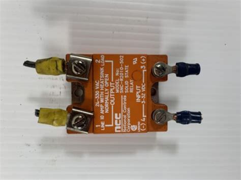 National Controls Corporation NCC SNC R2010 502 Solid State Relay EBay