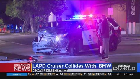 Lapd Officers Bmw Driver Hospitalized After Mid Wilshire Crash Cbs