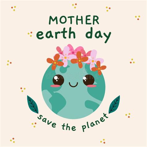 Happy Mother Earth Day Card Stock Vector Illustration Of Protection