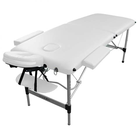 Table De Massage Pliante 2 Zones En Aluminium Accessoires Et Housse