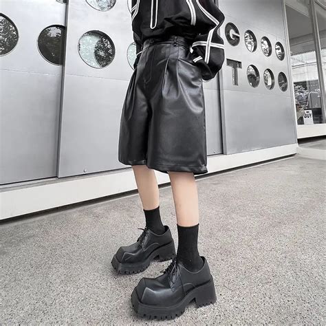 Opium Unisex Leather Shorts - Fūga Studios