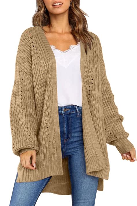 Lillusory Womens Open Front Cardigan Sweaters Long Sleeve 2022 Casual