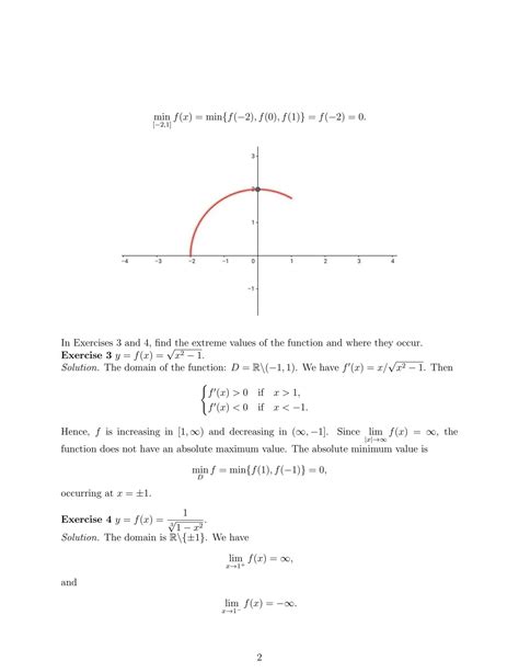 Solution Calculus Chap Extreme Values The Mean Value Theorem