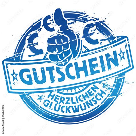 Stempel Gutschein Und Herzlichen Gl Ckwunsch Stock Vector Adobe Stock