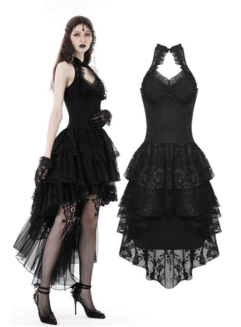 Robe Gothique Dos Nu Et Coupe Asym Trique Dark In Love