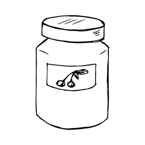 Premium Vector Hand Drawn Jam Jar Clipart Healthy Natural Organic