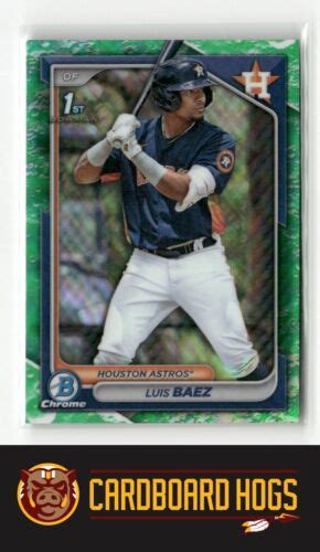 Bowman Bcp Luis Baez Houston Astros Lunar Glow Refractor St