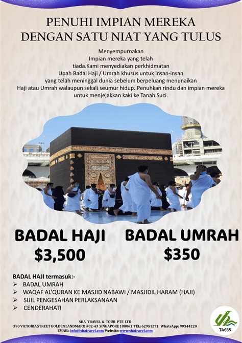 Badal Haji 2025 Sha Travel And Tour Pte Ltd Ta00685