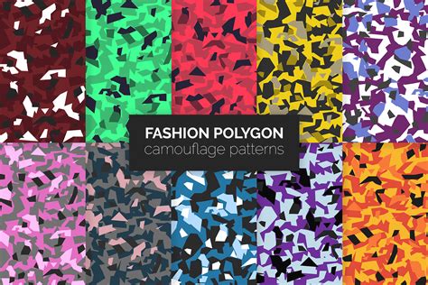 Fashion Polygon Camouflage Patterns Graphic By 3ydesign · Creative Fabrica