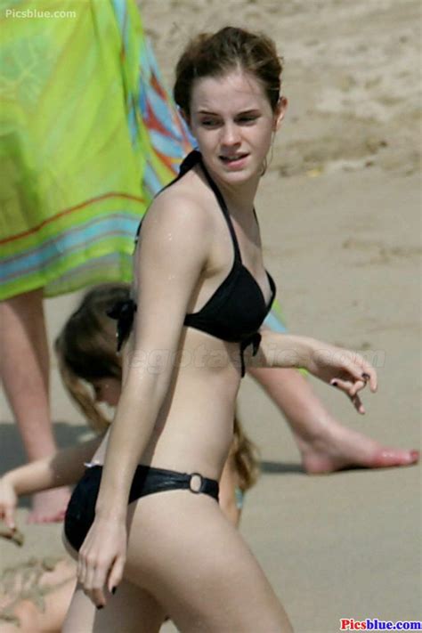 Emma Watson Wet Bikini Photos Spicy Hot Stills