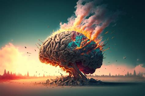 Imagen Surrealista De Un Cerebro Lleno De Inspiraci N Y Comprensi N