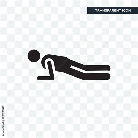 Push ups vector icon isolated on transparent background, Push ups logo design Stock Vector ...