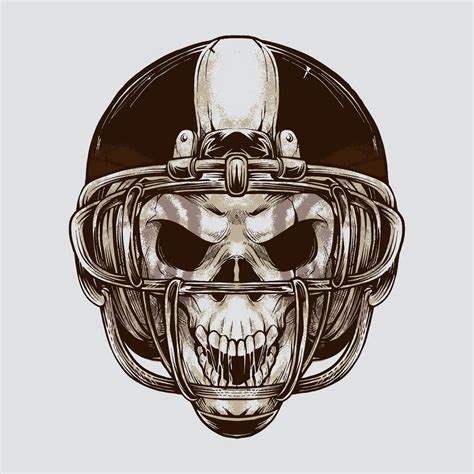 Vintage American Football Skull 1222832 Vector Art at Vecteezy