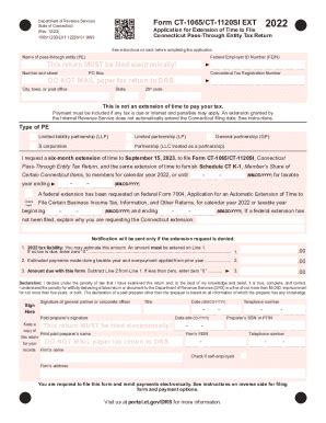 2022 2025 Form CT DRS CT 1065 CT 1120SI EXT Fill Online Printable